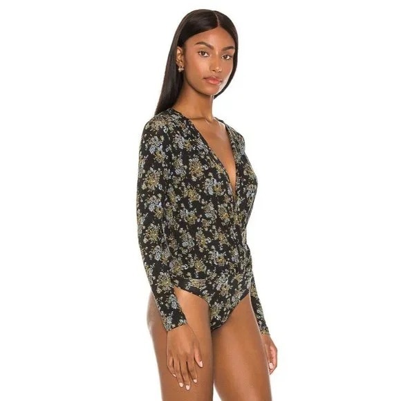 Free People Tops - Free People Intimately Floral Long Sleeve Bodysuit – Size Large
